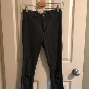 Hollister black ripped jeans